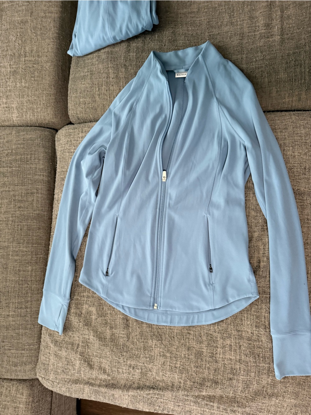 Athleta Light Blue Full-Zip Women’s Salutation Jacket